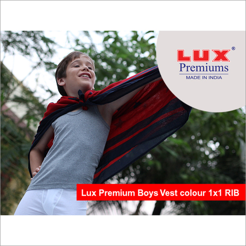 Lux Premium Boys Grey Colour 1x1-RIB Vest