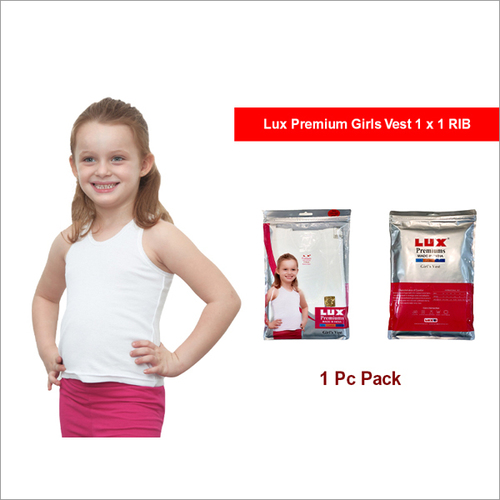 Lux Premium 1 Pc Pack Girls 1x 1RIB Vest