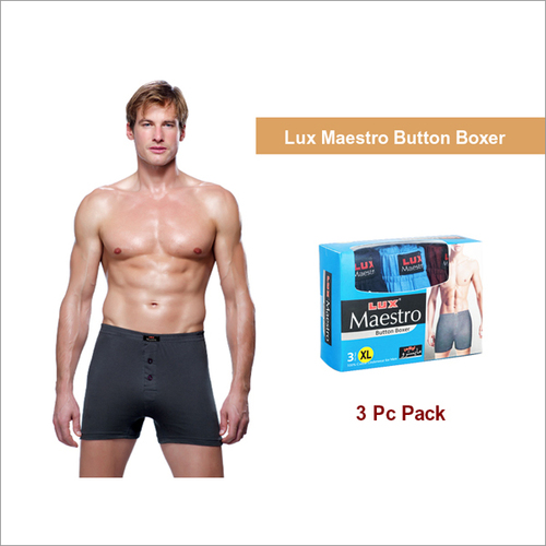 Lux Maestro 3 PC Pack Mens Button Boxers