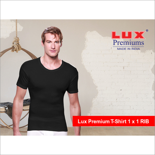 Lux Premiums 1x1 Rib Black T Shirts