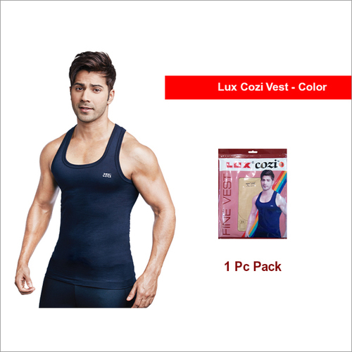 Lux Cozi 1 Pc Pack Black Mens Vests