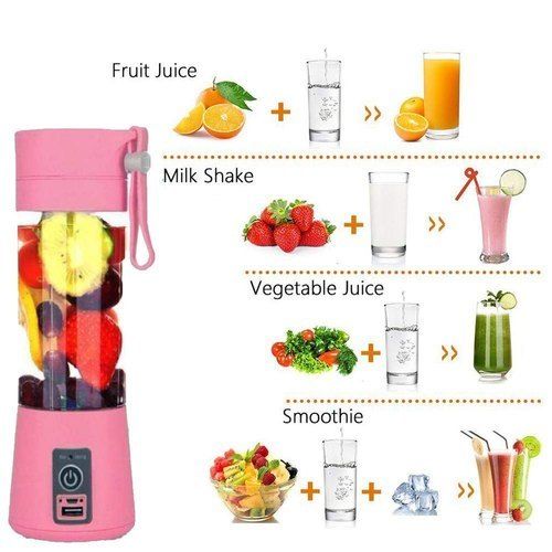 Portable Usb Juicer 4 blade, Capacity: 380 Ml