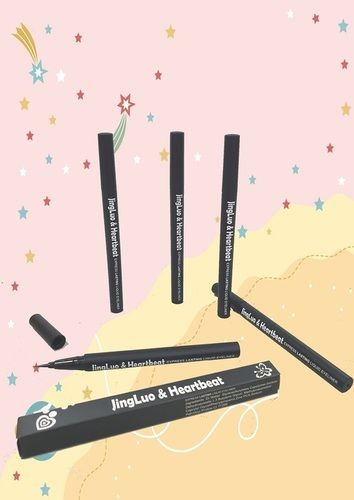 JingLuo And Heartbeat Anti-halo Waterproof and oil proof Liquid Eyeliner