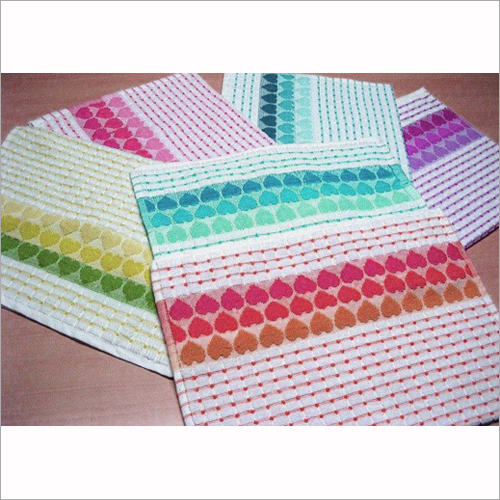 Jacquard Heart Kitchen Towels By R B TRADERS