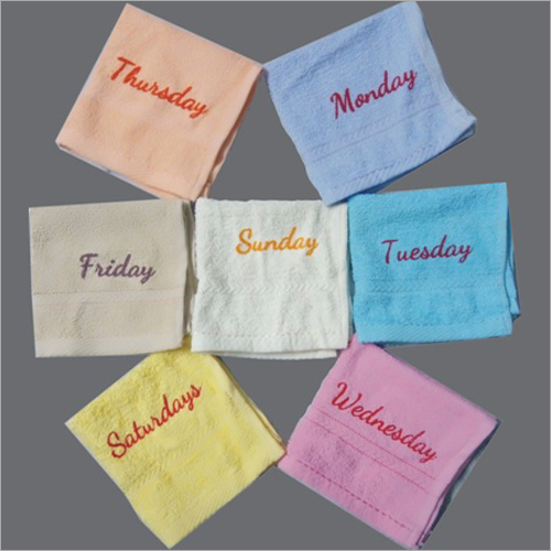 Weekdays Type Towel By R B TRADERS