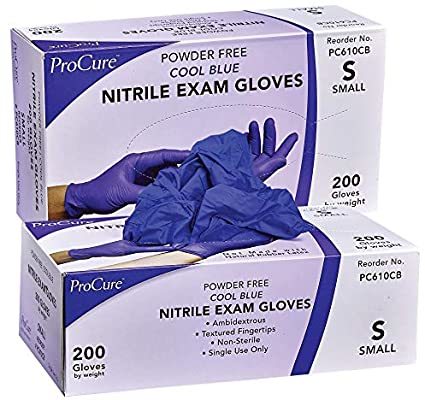 Disposable Protective Examination Blue Medical Nitrile Gloves Powder Free