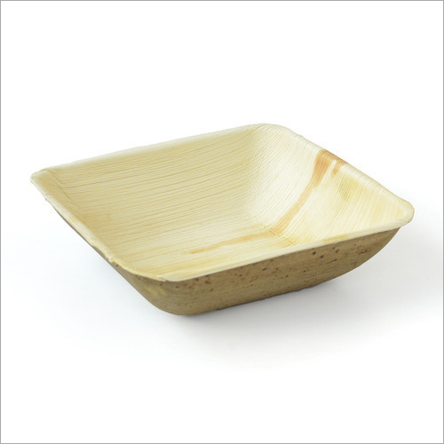 4 Inch Square Shape Areca Bowl
