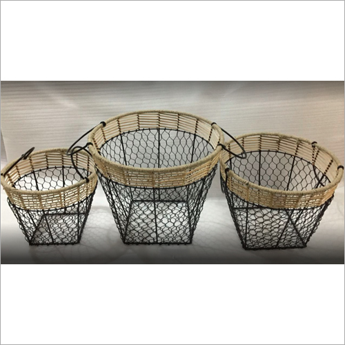 Iron Wrought Basket By TERESA INTERNATIONAL