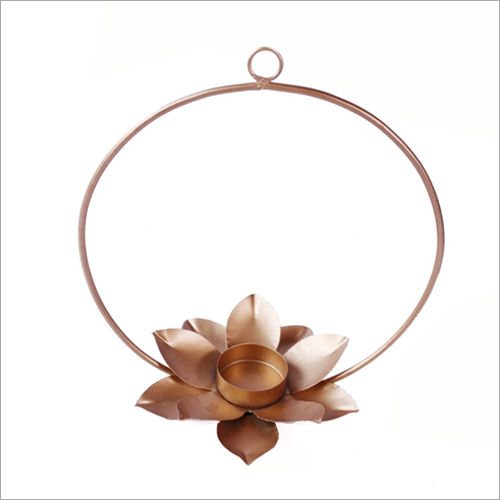 Flower Round Hanging Tea Light Candle Holder