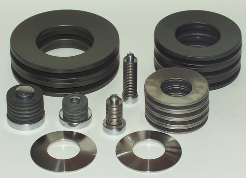 Disc Spring Washer As Per Din 2093 - 50CrV5 Spring Steel, Variable Size , Black Conical Shape, Ideal for Fastener Applications