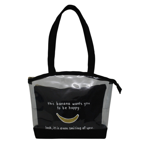 See Through Pvc / 12 Oz Canvas Bag With Pouch
