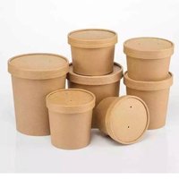 Kraft Paper Food Container - 250ml, 350ml, 500ml, 450ml, 1000ml | Strong, Sturdy, Stackable, Easy To Use, Food Grade