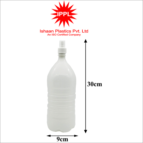 28MM 9x30cm 1500ml Pet Plastic Pharma Bottle With PP Mist Cap white