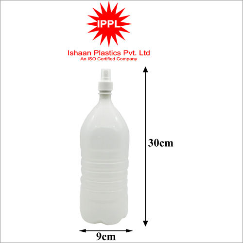 28MM 9x30cm 1500ml Pet Plastic Pharma Bottle With PP Mist Cap white