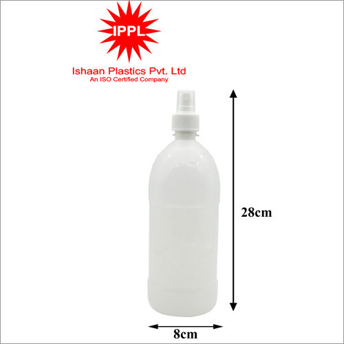 28MM 8x28cm सफ़ेद पेट प्लास्टिक फार्मा बोतल 1000ml PP मिस्ट कैप के साथ