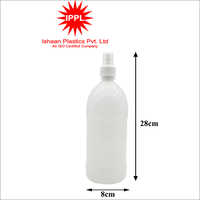 28MM 8x28cm White Pet Plastic Pharma Bottle With 1000ml  PP Mist Cap