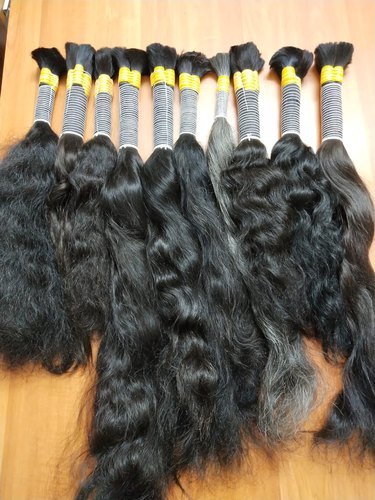 UNPROCESSED FULL CUTICLE ALIGNED NATURAL INDAN BULK HUMAN HAIR EXTENSIONS