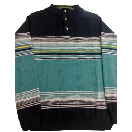 Mens Woolen Sweater - Knitted, Customized Sizes | Modern Style, Available in Different Colors for a Versatile Look