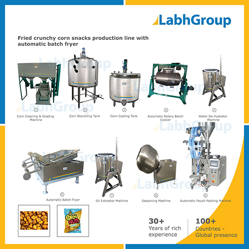 Fried Crunchy Corn Snacks Making Machines