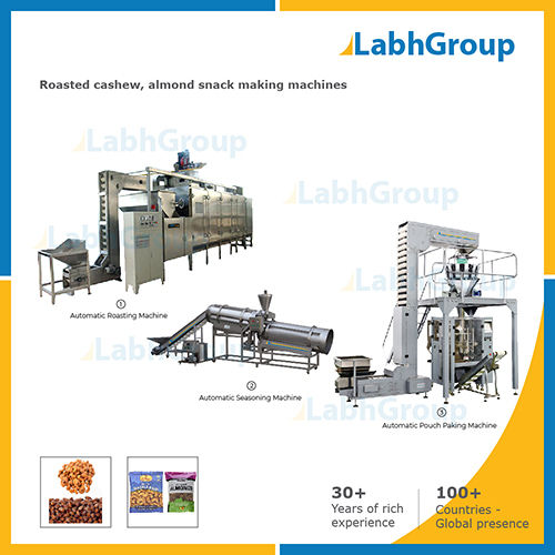 Roasted Cashew, Almond Snack Making Machines Capacity: 500 Kg/Hr