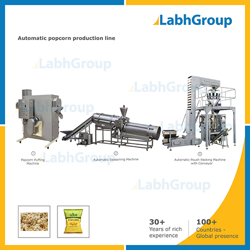 Industrial Popcorn Making Machine - Production Plant