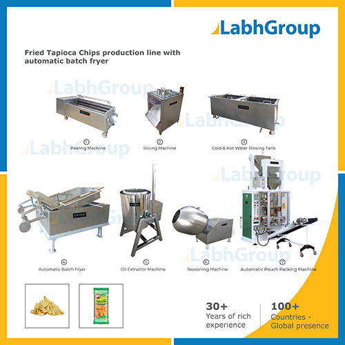 Fried Tapioca Chips Making Machines