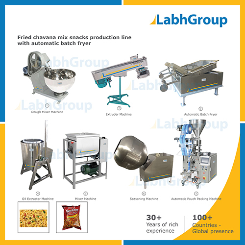Fried Indian Chavana Mixture Snacks Making Machines