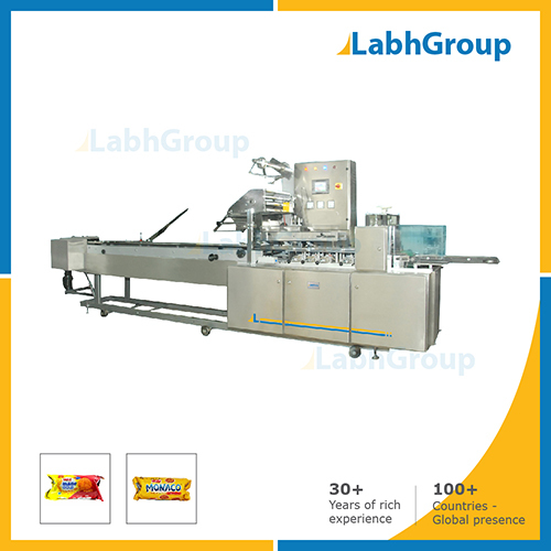 Automatic On Edge Biscuits Packing Machine For Single Row Pack