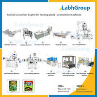 Canned Cucumber & Gherkin Making Plant - Production Machines Capacity: 1000 Kg/hr