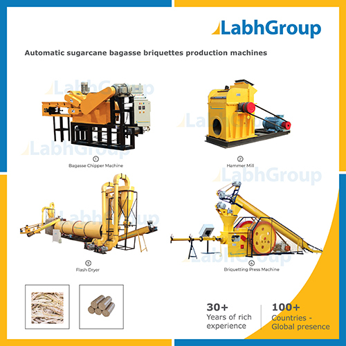 High Capacity Sugarcane Bagasse Briquettes Manufacturing Plant