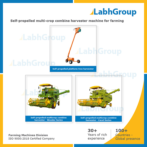 Self-propelled Multi-crop Combine Harvester Machine For Farming