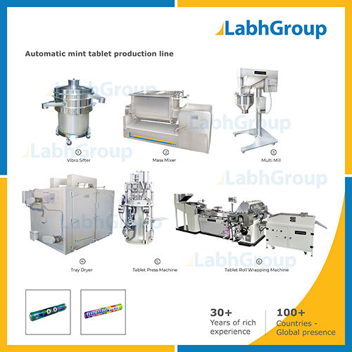  मिंट पोलो टैबलेट बनाने की मशीन - उत्पादन लाइन क्षमता: 250 किलोग्राम/घंटा 