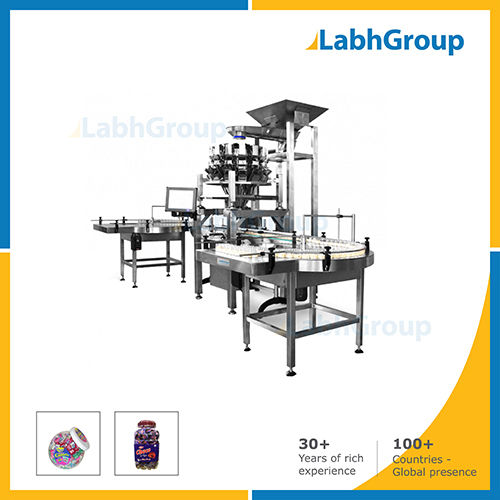 Jar Container Filling Machine For Candy Toffee Lollipop Gum