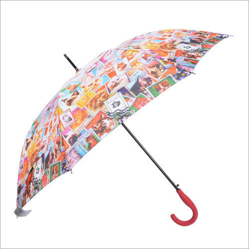 Pink Straight Auto Open English Umbrella