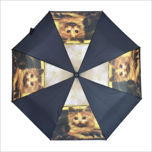 3 Fold Auto Open Cat Design Umbrella