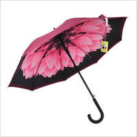 Inside Flower Design Single Fold Umbrella