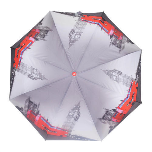Red 3 Fold Umbrella