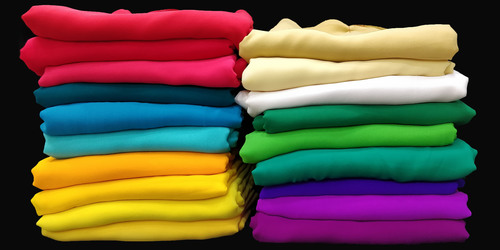 60 Gram Georgette Fabric - 44 Inch Width, Light Weight, Dyed Plain Texture | Available in Different Colors, Suitable for All Seasons