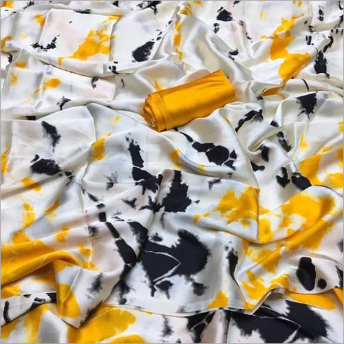 Printed Ladies Super Sibori Designs In Satin Silk Saree