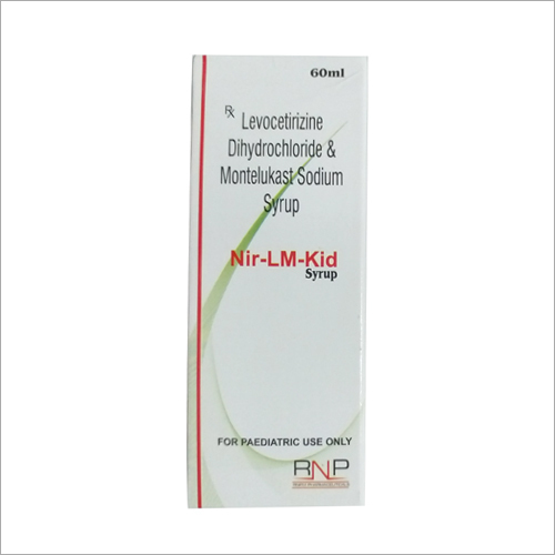 60 ML Levocetirizine Dihydrochloride And Montelukast Sodium Syrup