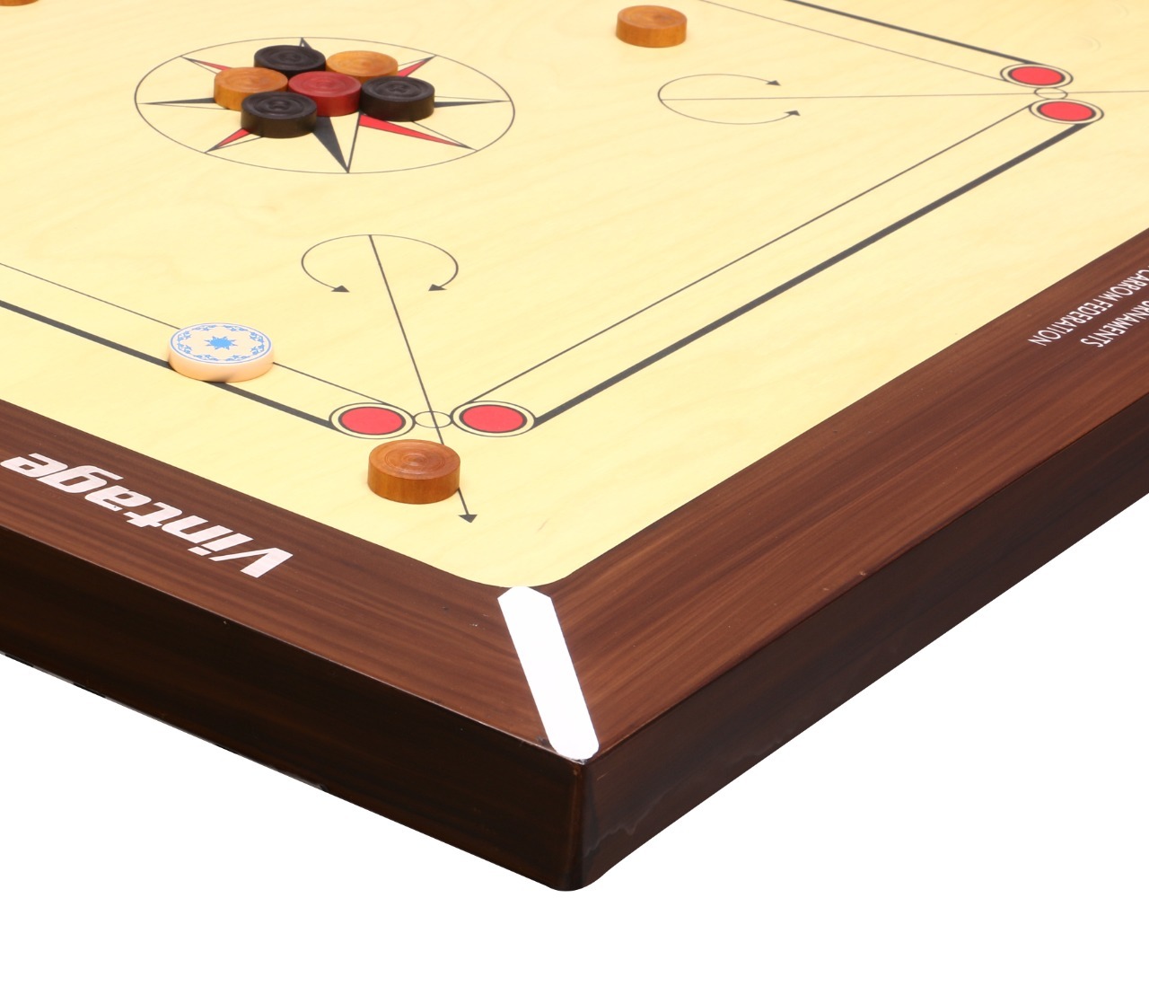 Kd Aar Kay Carrom Board Champion Bulldog Jumbo Vintage Plywood