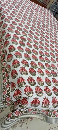 Hand Block Printed Cotton Table Cover
