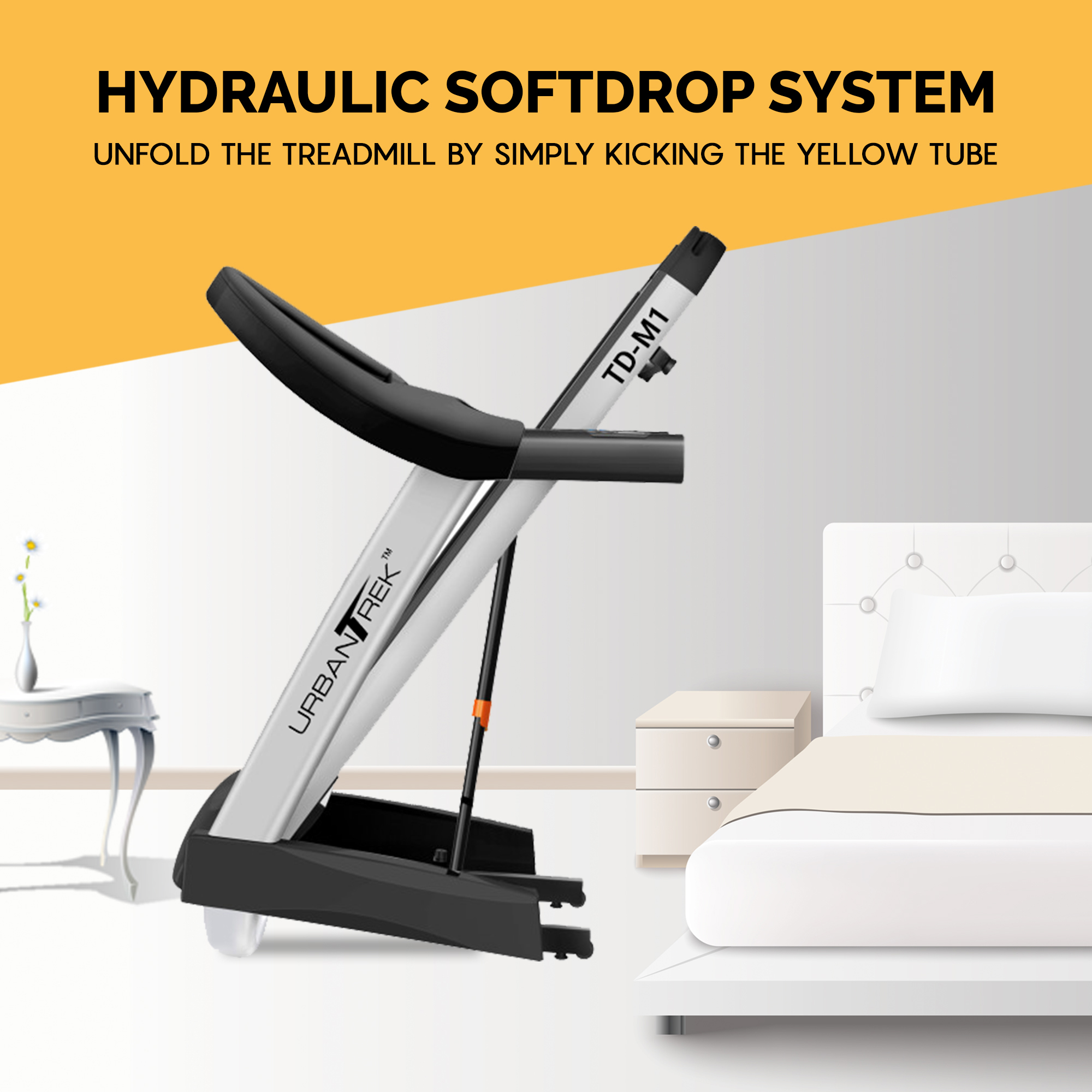 UrbanTrek TD-M1 Motorized Treadmill with Android & iOS Application