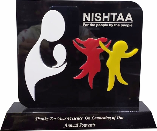 Printed Customized Acrylic Trophy For School, College, Offices Award Functions