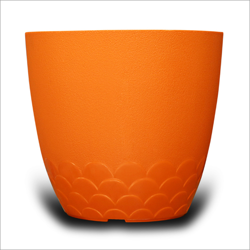Orange Flora Pot