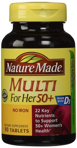 Nature Made Multi For Her 50 Plus No Iron 90 Tablets Health Supplements