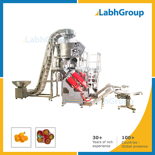 Orange Apple Mesh Net Bag Clip Pouch Packing Machine