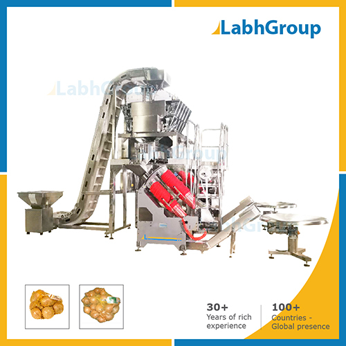 Potatoes Onions Mesh Net Bag Clip Pouch Packing Machine