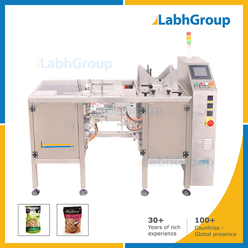 Automatic Vertical Pick, Fill & Seal Preformed Pouch Packing Machine