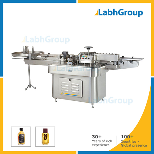 Paper Labeling Machine For Flat Bottles